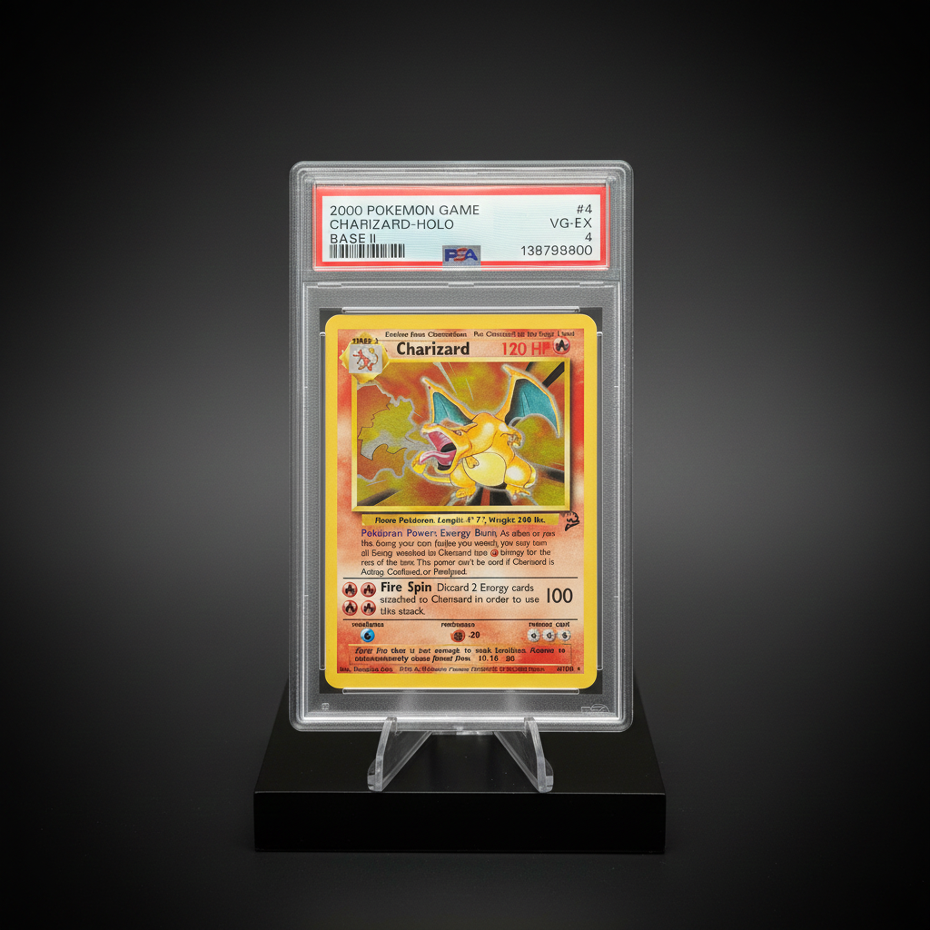 2000 Pokemon Base Set 2 Charizard Holo #4 PSA 4