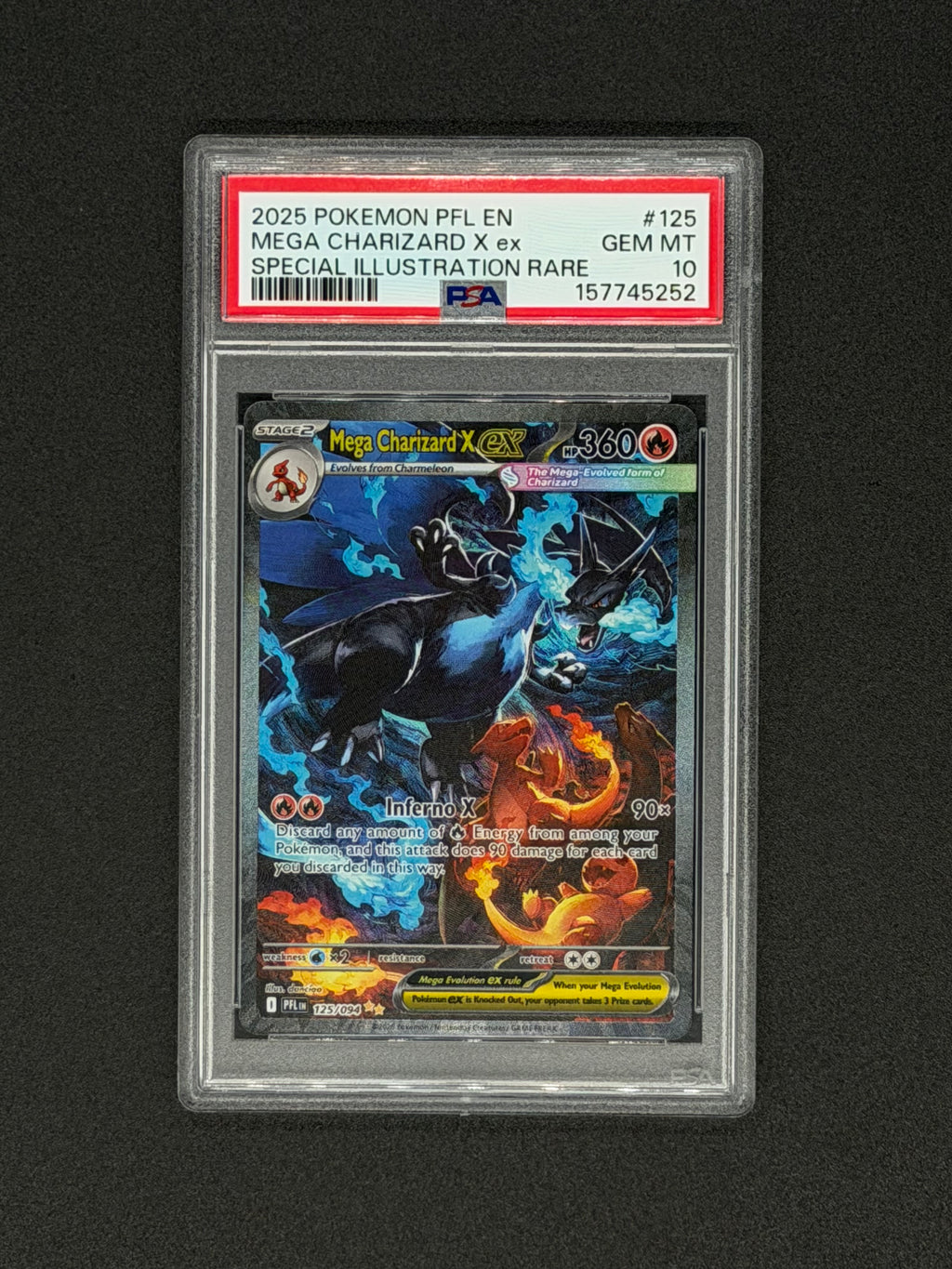 MEGA CHARIZARD X ex Psa 10 PHANTASMAL FLAMES